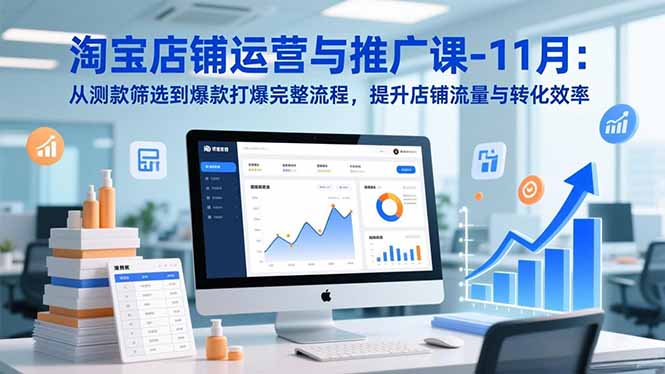 （16714期）淘宝店铺运营与推广课-11月：从测款筛选到爆款打爆完整流程，提升店铺流量与转化效率-我爱项目网