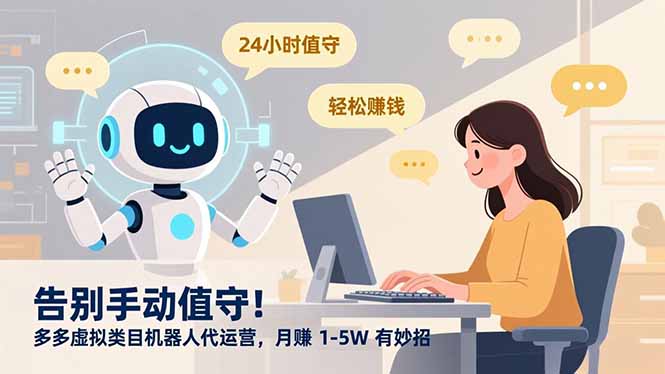 （16921期）告别手动值守！多多虚拟类目机器人代运营，月赚 1-5W 有妙招-我爱项目网