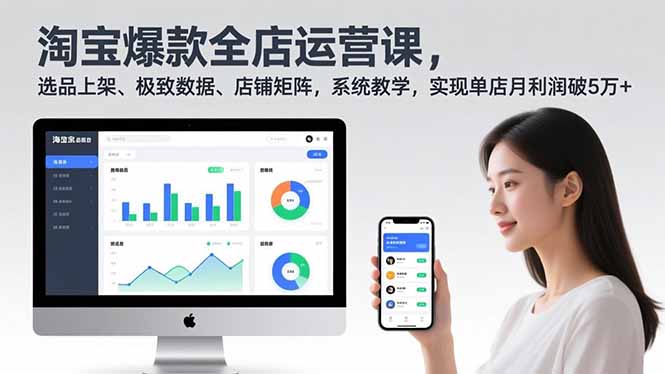 （16928期）淘宝爆款全店运营课2.0，选品上架、极致数据、店铺矩阵，系统教学，实现单店月利润破5万+-我爱项目网