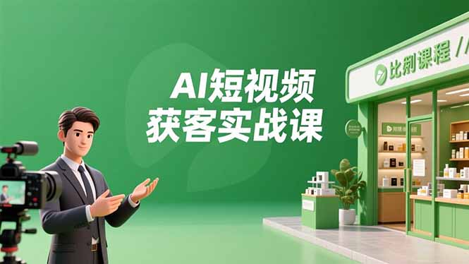 （16747期）AI短视频获客实战课，数字人创作、实体行业应用、精准引流，30天获取客源月入6万+-我爱项目网