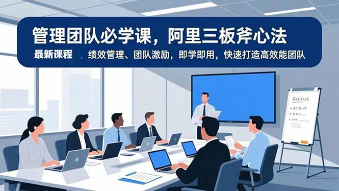 （16929期）管理团队必学课，阿里三板斧心法、绩效管理、团队激励，即学即用，快速打造高效能团队-我爱项目网