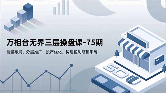 （16769期）万相台无界三层操盘课-75期，销量布局、分层推广、投产优化，构建盈利店铺系统-我爱项目网