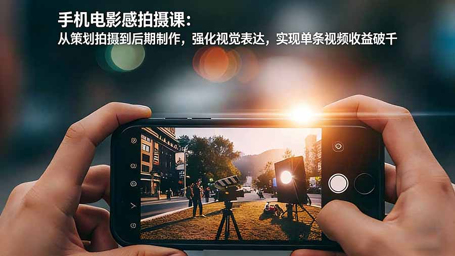 (17273期)手机电影感拍摄课:从策划拍摄到后期制作,强化视觉表达,实现单条视频收益破千-我爱项目网