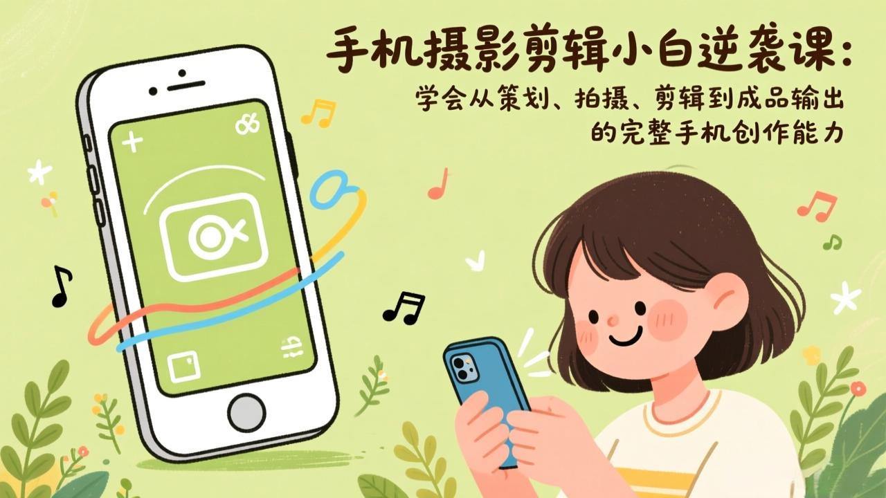 （17239期）手机摄影剪辑小白逆袭课：学会从策划、拍摄、剪辑到成品输出的完整手机创作能力-我爱项目网