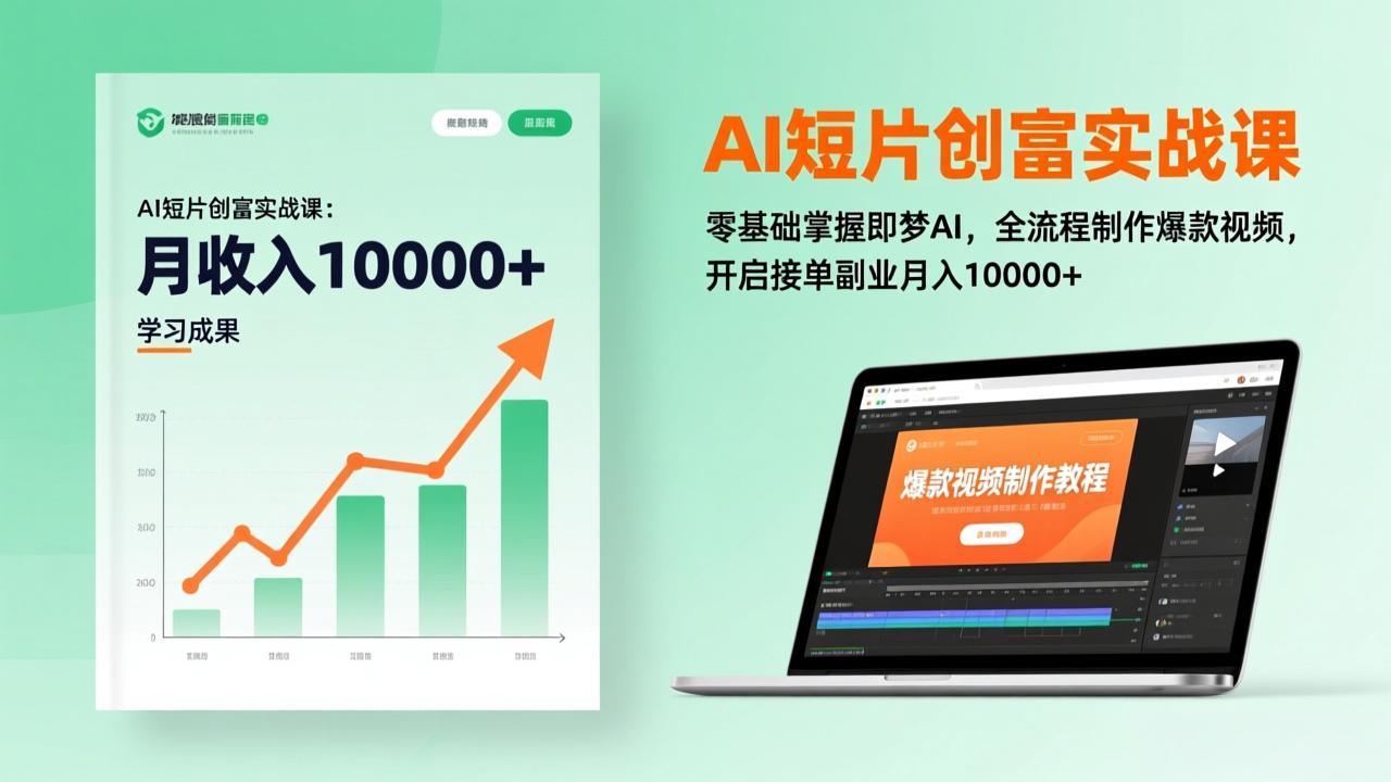 （17236期）AI短片创富实战课：零基础掌握即梦AI，全流程制作爆款视频，开启接单副业月入10000+(更新)-我爱项目网
