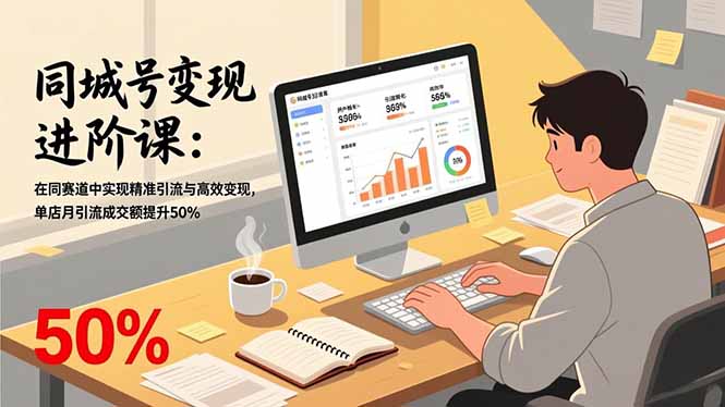 （17015期）同城号变现进阶课：在同城赛道中实现精准引流与高效变现，单店月引流成交额提升50%-我爱项目网