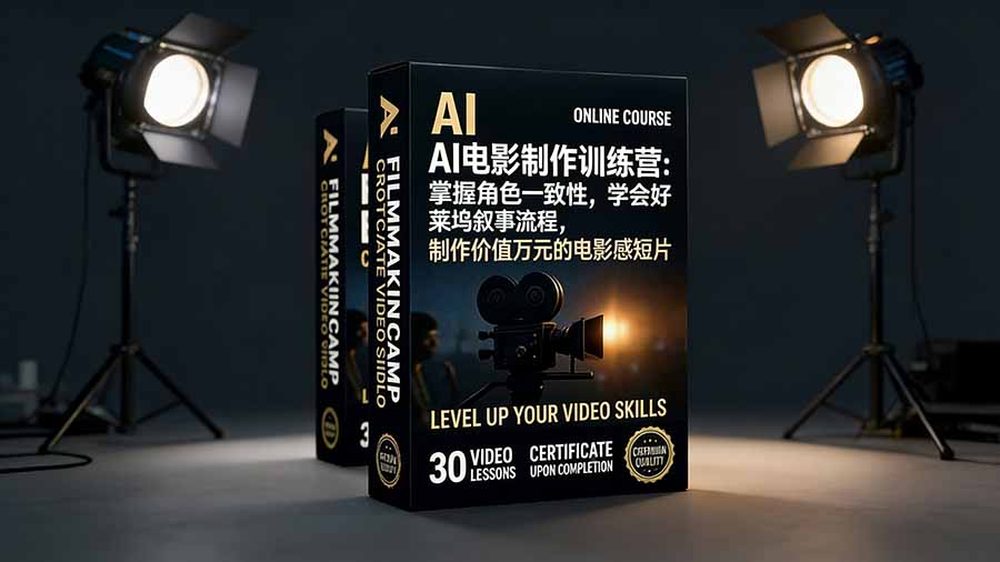 （17223期）AI电影制作训练营：掌握角色一致性，学会好莱坞叙事流程，制作价值万元的电影感短片-我爱项目网
