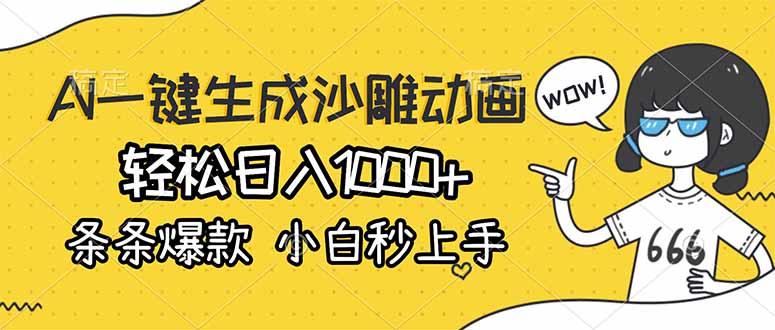 （17240期）AI一键生成沙雕动画，轻松日入1000+，条条爆款，小白秒上手-我爱项目网