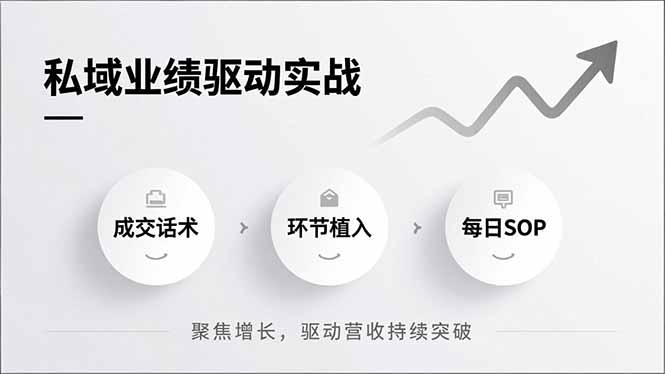（16988期）私域业绩驱动实战，成交话术、环节植入、每日SOP，聚焦增长，驱动营收持续突破-我爱项目网