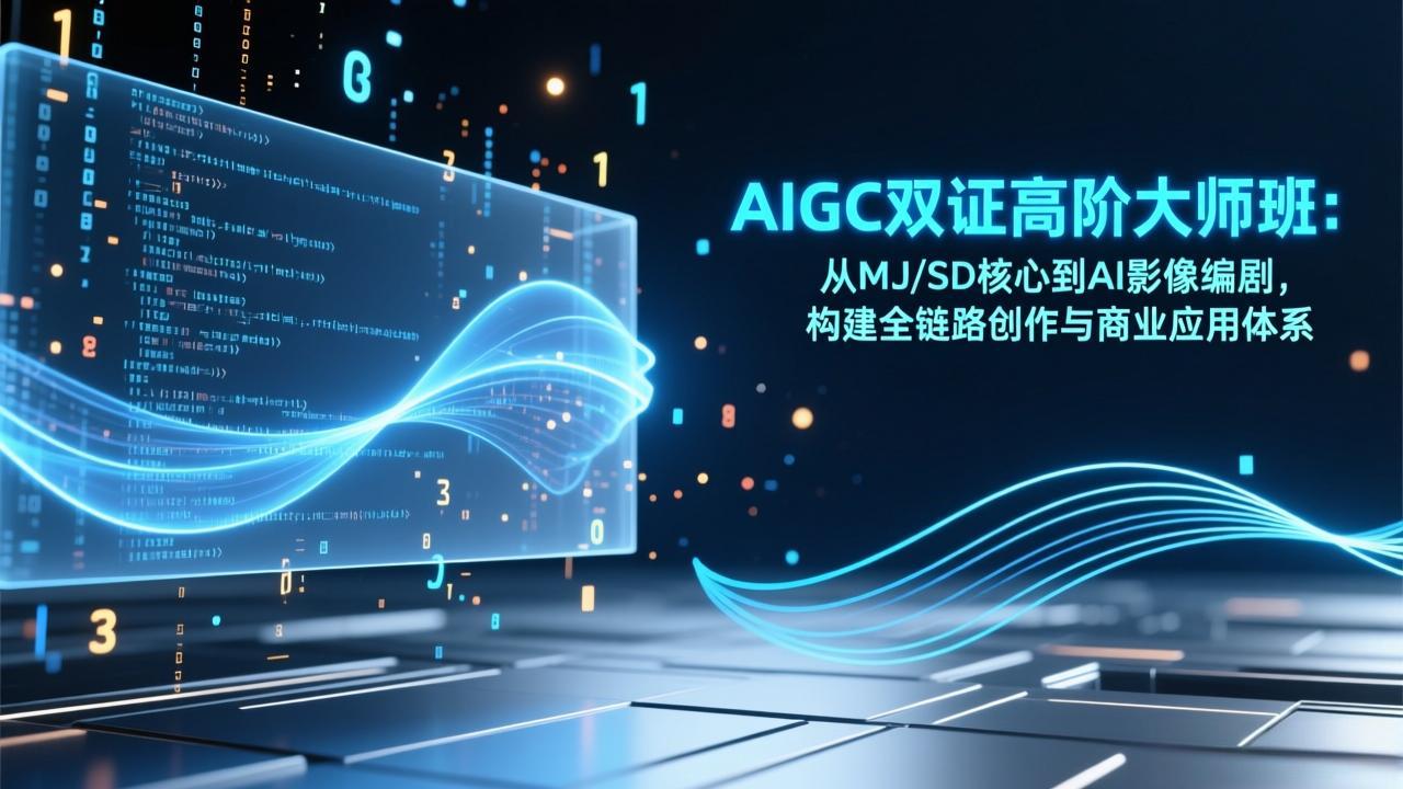 （17198期）AIGC双证高阶大师班：从MJ/SD核心到AI影像编剧，构建全链路创作与商业应用体系-我爱项目网