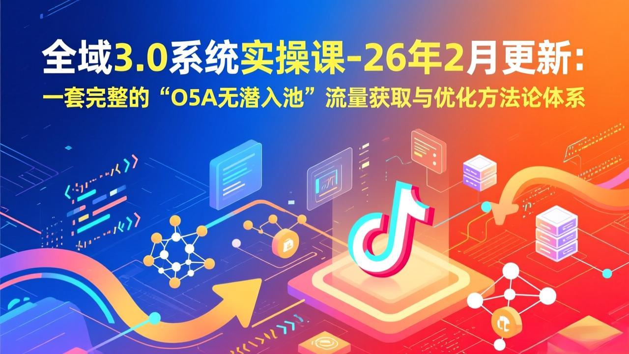 （17364期）全域3.0系统实操课-26年2月更新：一套完整的“O5A无潜入池”流量获取与优化方法论体系-我爱项目网