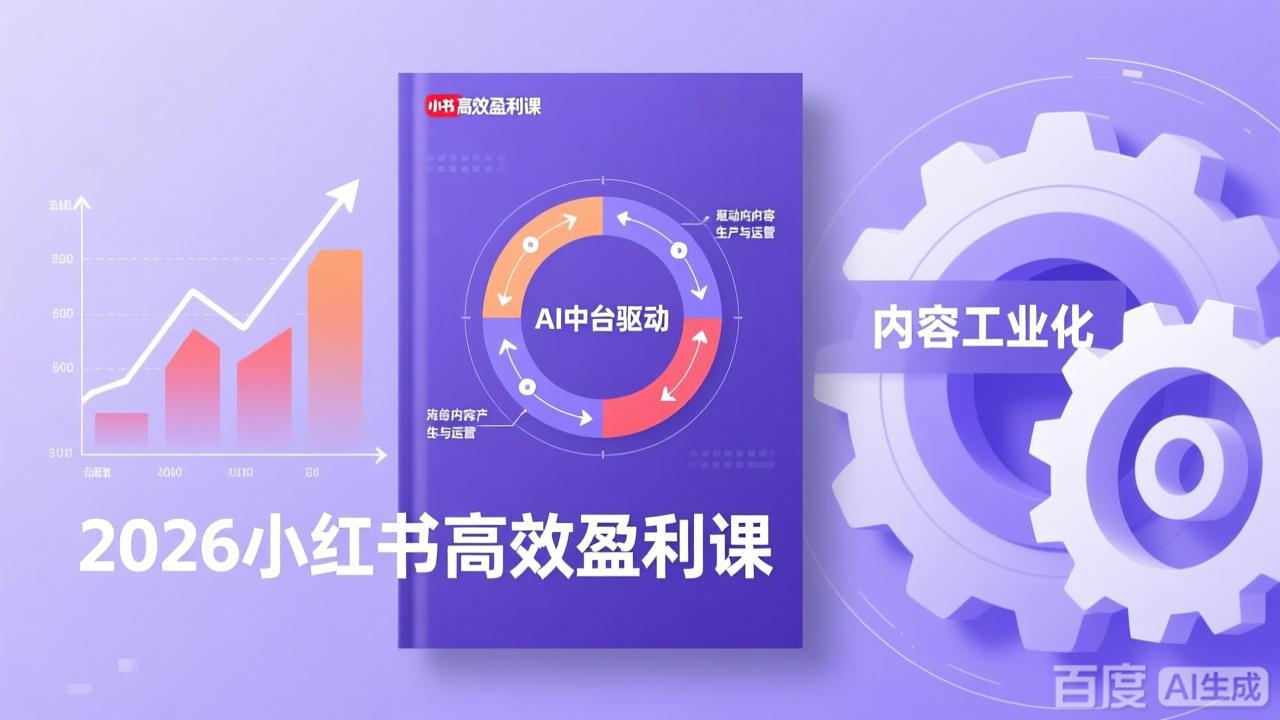 （17291期）2026小红书高效盈利课，流量双引擎+内容工业化+AI中台驱动，构建可复制的千万级营收模型-我爱项目网
