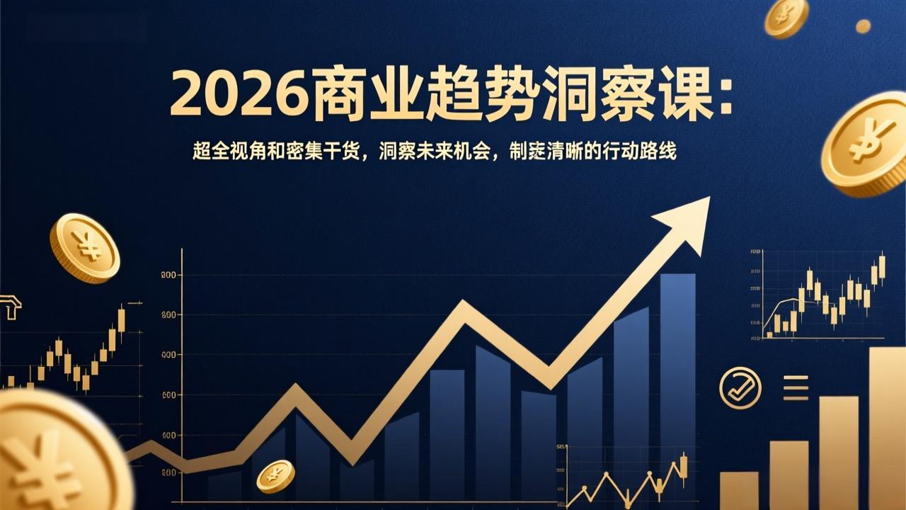 （17329期）2026商业趋势洞察课：超全视角和密集干货，洞察未来机会，制定清晰的行动路线-我爱项目网