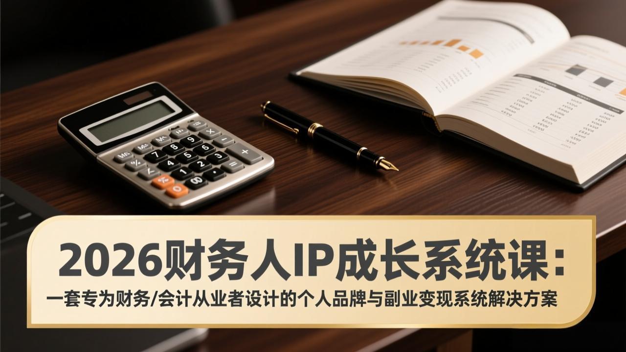 （17339期）2026财务人IP成长系统课：一套专为财务/会计从业者设计的个人品牌与副业变现系统解决方案-我爱项目网