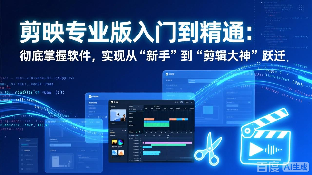 （17321期）剪映专业版入门到精通：彻底掌握软件，实现从“新手”到“剪辑大神”跃迁-我爱项目网