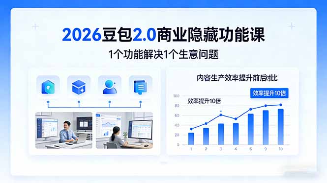 （17452期）2026豆包2.0商业隐藏功能课，1个功能解决1个生意问题，内容生产效率提升10倍-我爱项目网