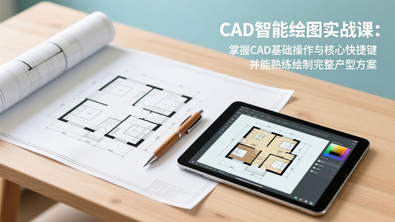 （17348期）CAD智能绘图实战课：掌握CAD基础操作与核心快捷键，并能熟练绘制完整户型方案-我爱项目网