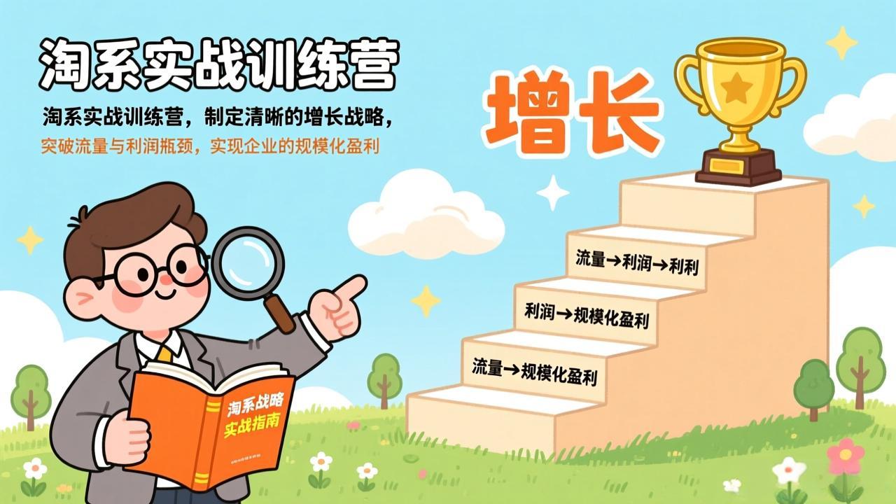 （17325期）淘系实战训练营(更新)，制定清晰的增长战略，突破流量与利润瓶颈，实现企业的规模化盈利-我爱项目网