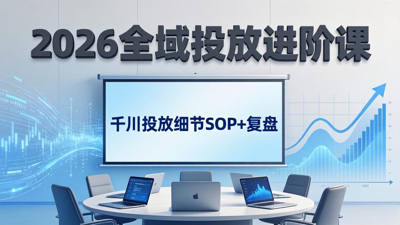 （17798期）2026全域投放进阶课：杭州线下3天实战，千川投放细节SOP+复盘，撬动自然流量-我爱项目网