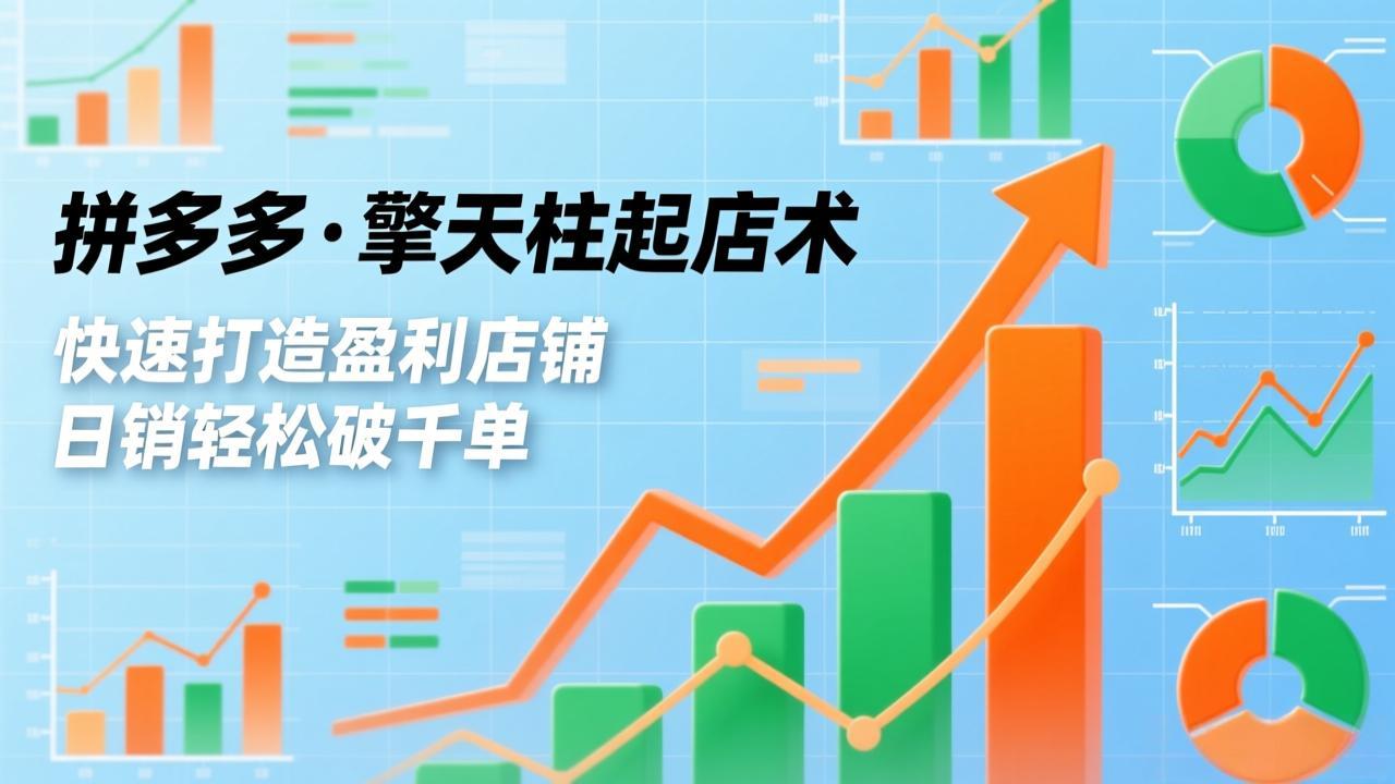 （17715期）拼多多·擎天柱起店术3.0(更新)，爆流布局、利润起飞、不断流，快速打造盈利店铺，日销破千单-我爱项目网