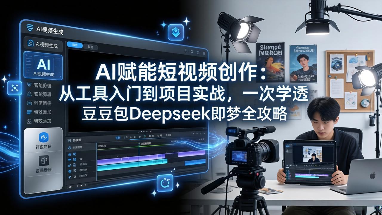 （17762期）AI赋能短视频创作：从工具入门到项目实战，一次学透豆包Deepseek即梦全攻略-我爱项目网