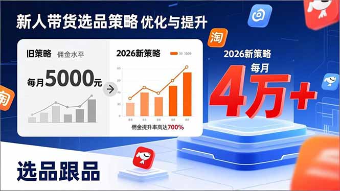 （17480期）新人带货别瞎选品！这套2026全新选品跟品策略，让我的佣金从0做到每月4万+-我爱项目网
