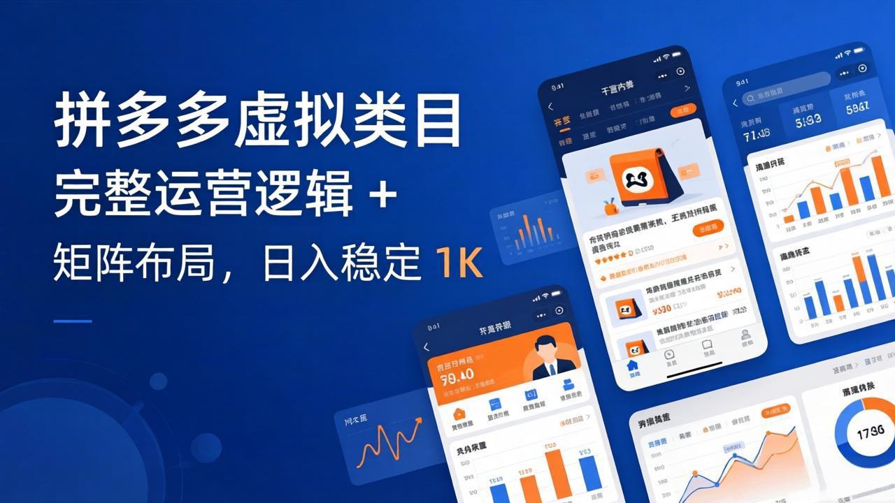 （17777期）拼多多虚拟类目干货：完整运营逻辑 + 矩阵布局，日入稳定 1K-我爱项目网