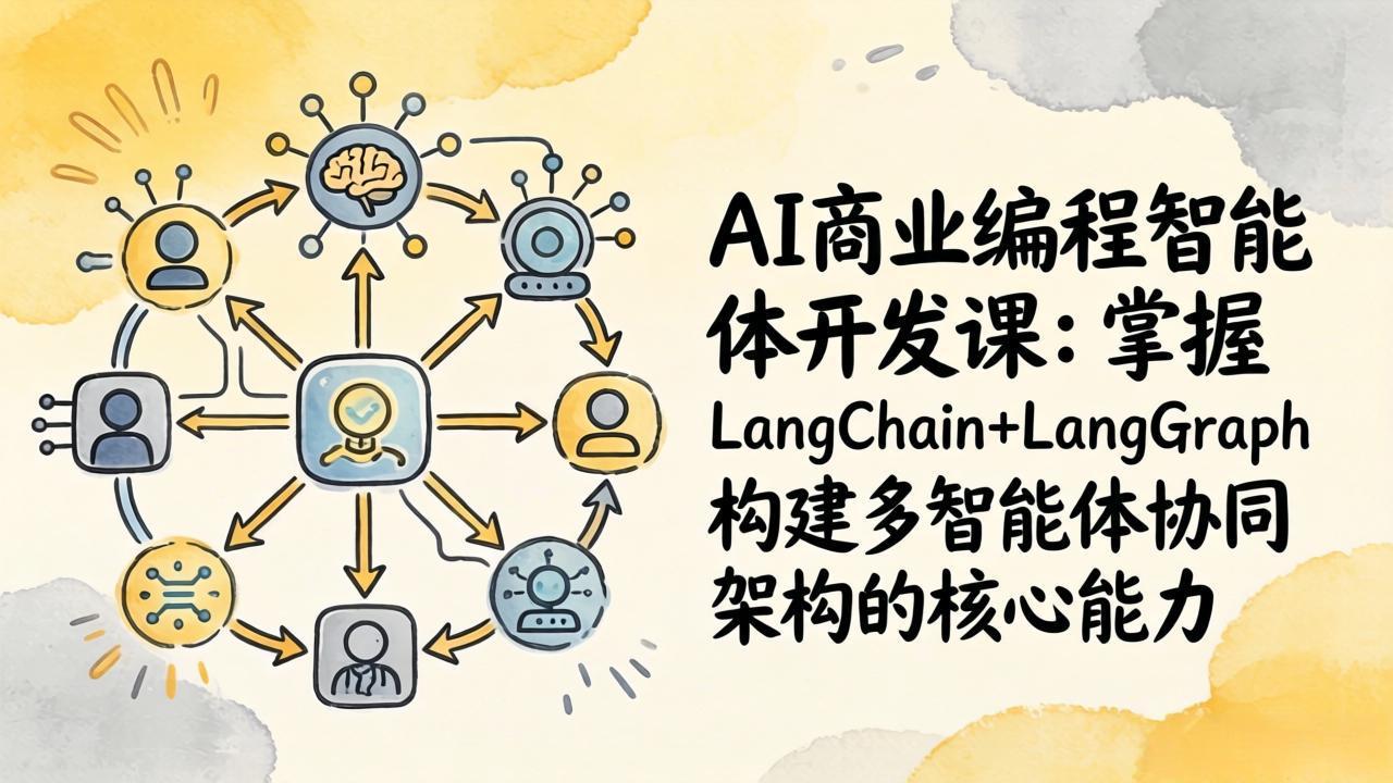 （17608期）AI商业编程智能体开发课：掌握LangChain+LangGraph构建多智能体协同架构的核心能力-我爱项目网