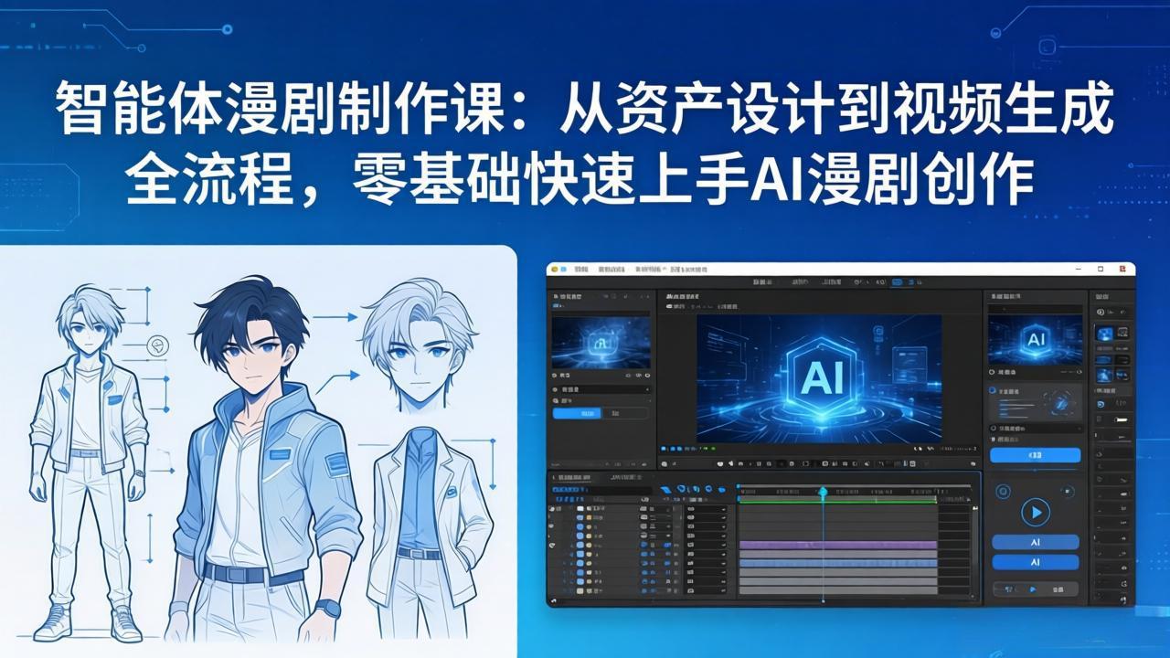（17709期）智能体漫剧制作课：从资产设计到视频生成全流程，零基础快速上手AI漫剧创作-我爱项目网