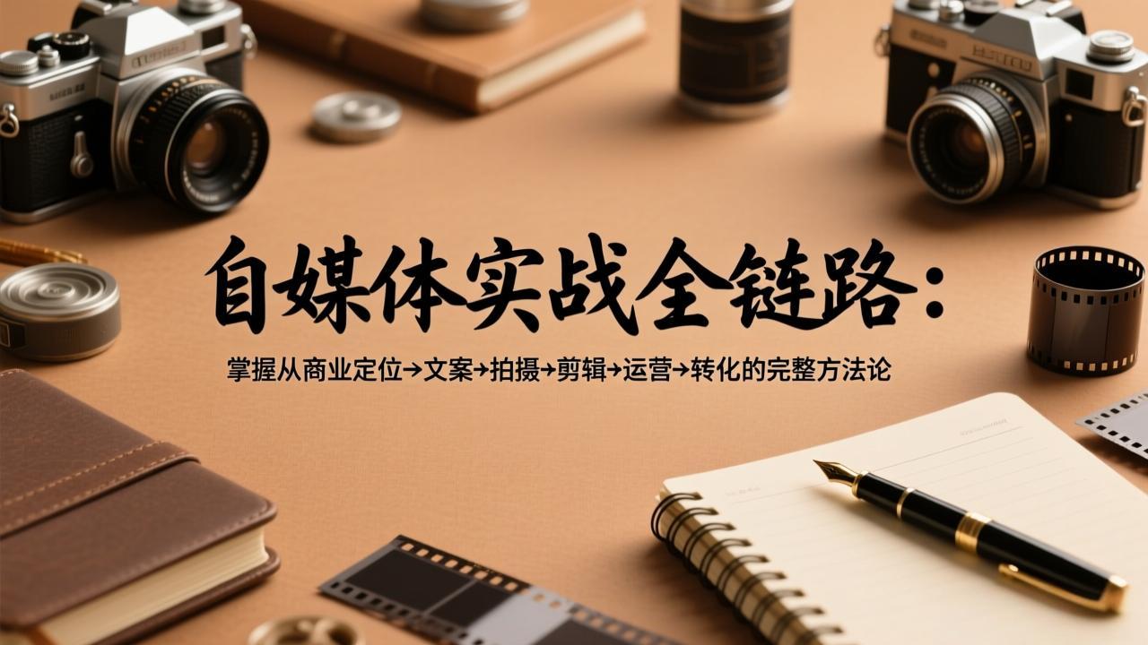 （17586期）自媒体实战全链路：掌握从商业定位→文案→拍摄→剪辑→运营→转化的完整方法论-我爱项目网