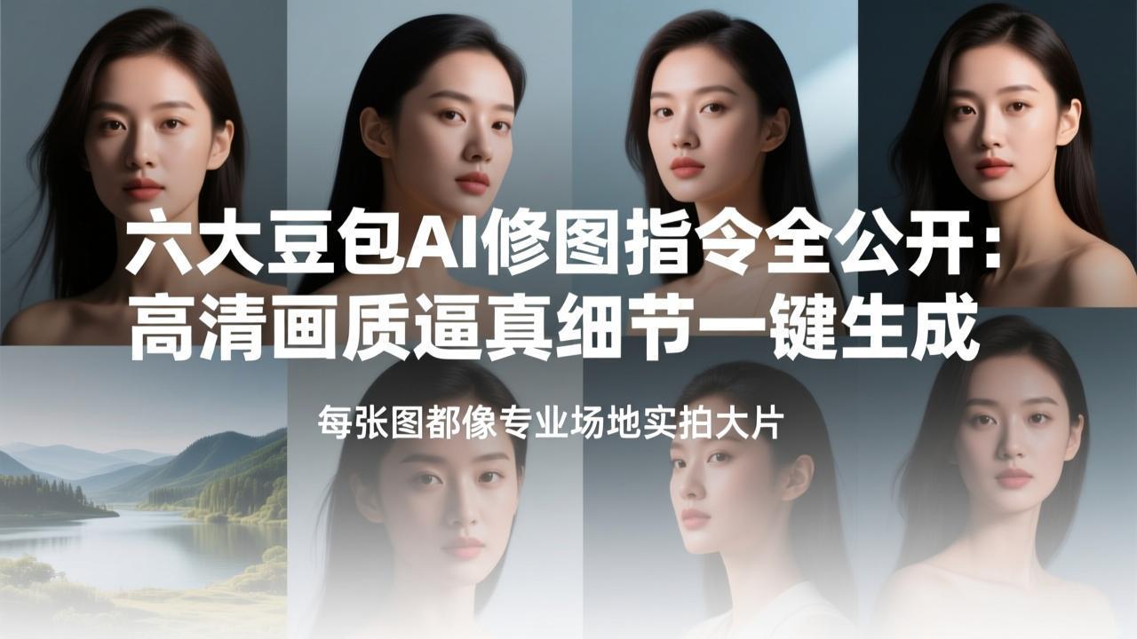 （17481期）六大豆包AI修图指令全公开：高清画质逼真细节一键生成，每张图都像专业场地实拍大片-我爱项目网