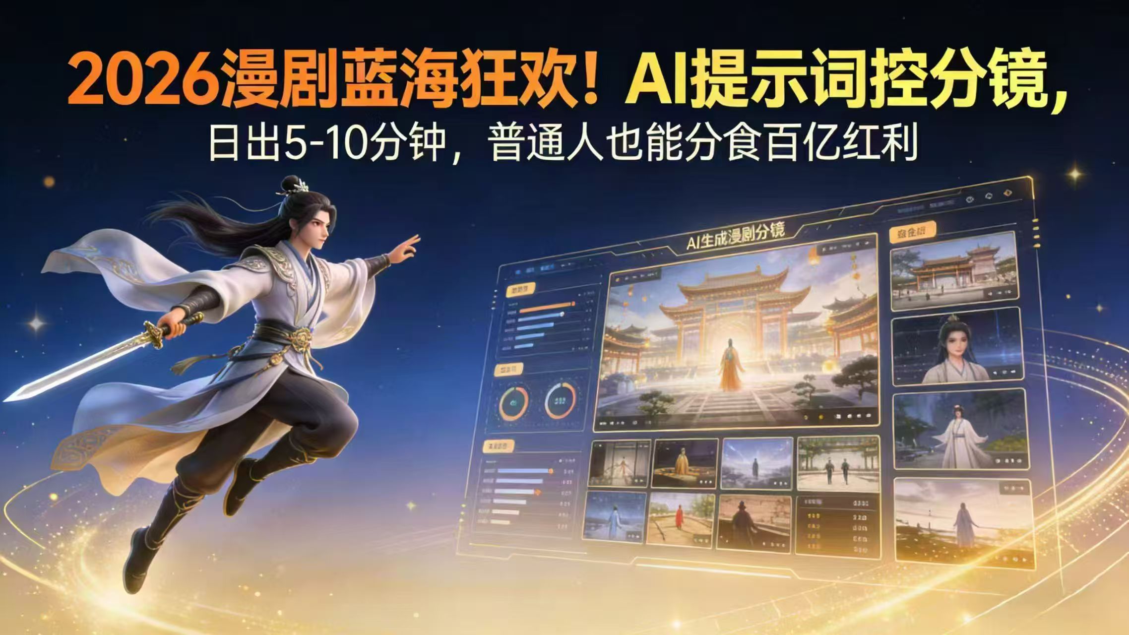 （17734期）2026漫剧红利实锤！ AI 提示词控分镜， 普通人也能轻松月入过万-我爱项目网