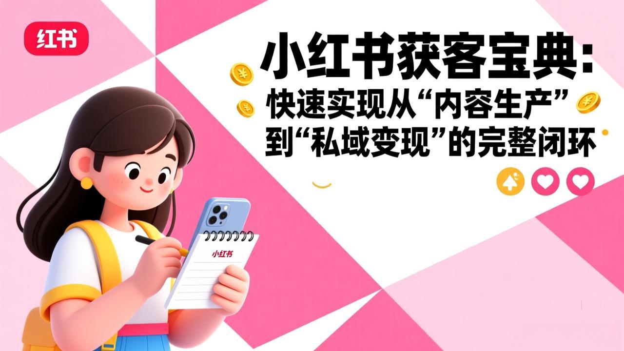 （17542期）小红书获客宝典：快速实现从“内容生产”到“私域变现”的完整闭环-我爱项目网