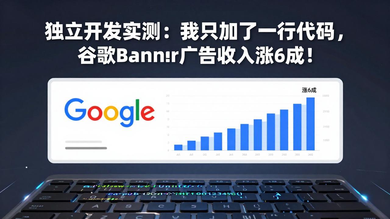 （17574期）付费文章：独立开发实测：我只加了一行代码，谷歌Banner广告收入涨6成！-我爱项目网