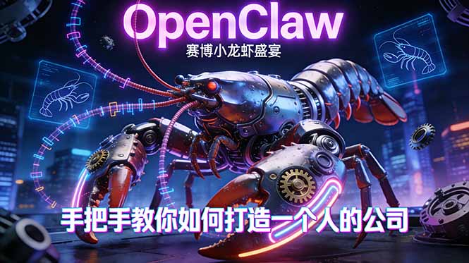 （17684期）OpenClaw，小龙虾-从产品到爆款的成长之路，手把手教你如何打造一个人的公司-我爱项目网