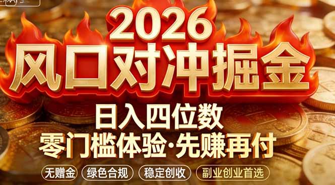 （17631期）2026美金对冲套利，无赠金对冲策略保驾护航，低门槛易上手实操。单人单日收益2000+-我爱项目网