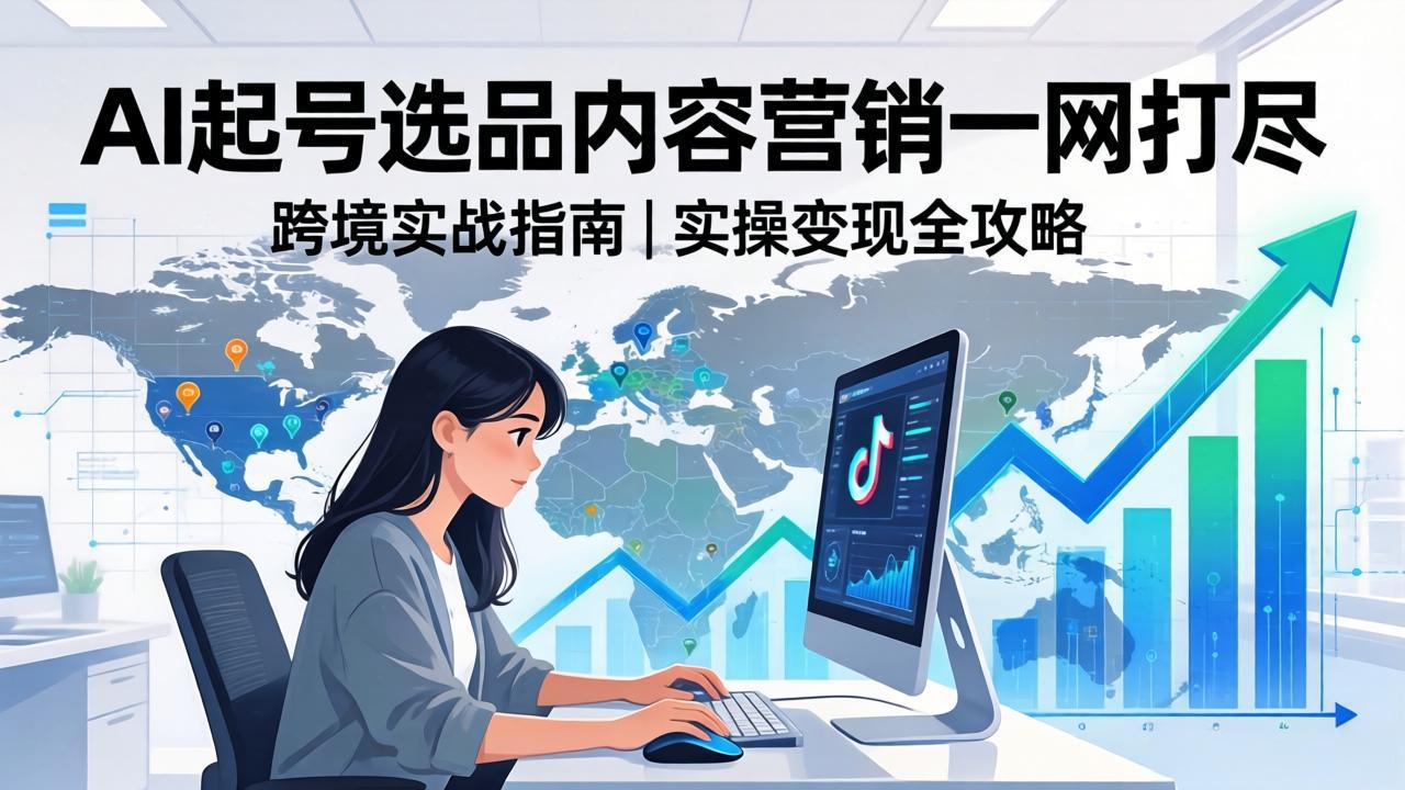 （17824期）2026 TikTok 跨境AI实操：从零基础到变现全流程，AI起号选品内容营销一网打尽-我爱项目网