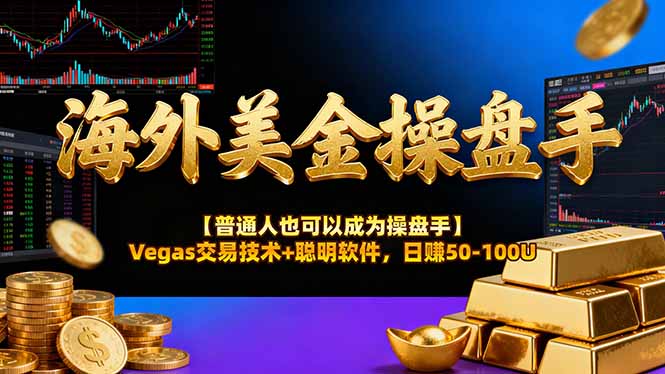（17658期）海外美金操盘手技术【普通人操盘手手册】Vegas交易技术+聪明软件，日赚50-100U-我爱项目网