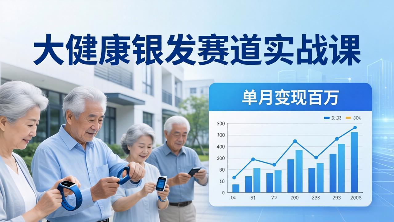 （17754期）大健康银发赛道实战课：拆解视频号线索型 IP 单月变现百万逻辑，教你精准获客高效变现-我爱项目网