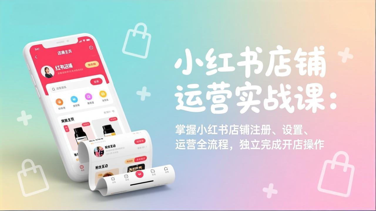 （17561期）小红书店铺运营实战课：掌握小红书店铺注册、设置、运营全流程，独立完成开店操作-我爱项目网