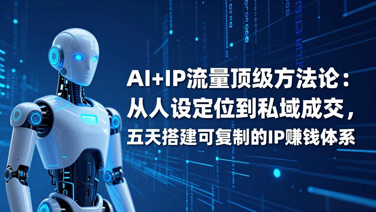 （17521期）AI+IP顶级方法论：从人设定位到私域成交，五天搭建可复制的IP赚钱体系-我爱项目网