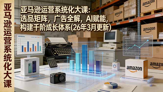 （17622期）亚马逊运营系统化大课：选品矩阵，广告全解，AI赋能，构建千阶成长体系(26年3月更新)-我爱项目网