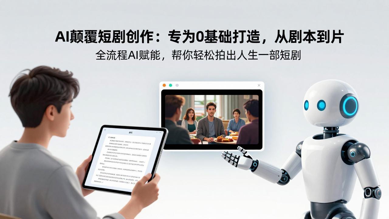 （17564期）AI颠覆短剧创作：专为0基础打造，从剧本到成片全流程AI赋能，帮你轻松拍出人生第一部短剧-我爱项目网