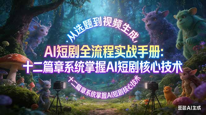 （17620期）AI 短剧全流程实战手册：从选题到视频生成，十二篇章系统掌握 AI 短剧核心技术-我爱项目网