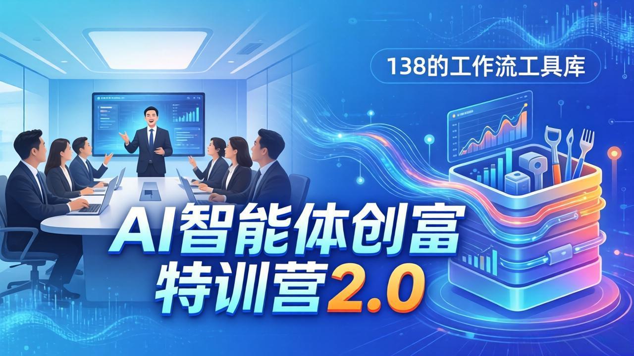 （17833期）AI智能体创富训练营2.0：3天闭门直播+视频课+工具库，从0到1搭建智能体附138个工作流-我爱项目网