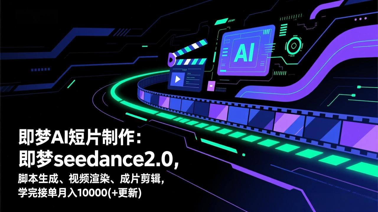 （17969期）即梦AI 短片制作(更新)：即梦seedance2.0，脚本生成、视频渲染、成片剪辑，学完接单月入10000+-我爱项目网