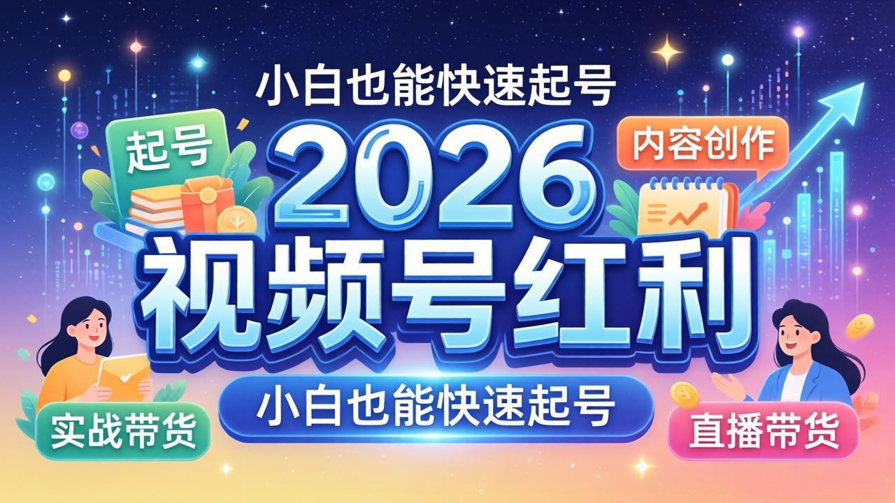 （18222期）2026视频号红利实战营，大佬亲授起号、内容、直播、IP、投流、私域、矩阵全套落地打法-我爱项目网