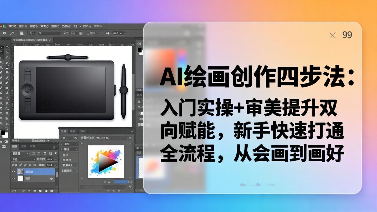 （18166期）AI绘画创作四步法：入门实操+审美提升双向赋能，新手快速打通全流程，从会画到画好-我爱项目网