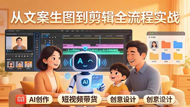 （17916期）原创 AI 剧情短视频带货：AI+家庭剧情+带货广告，从文案生图到剪辑全流程实战-我爱项目网