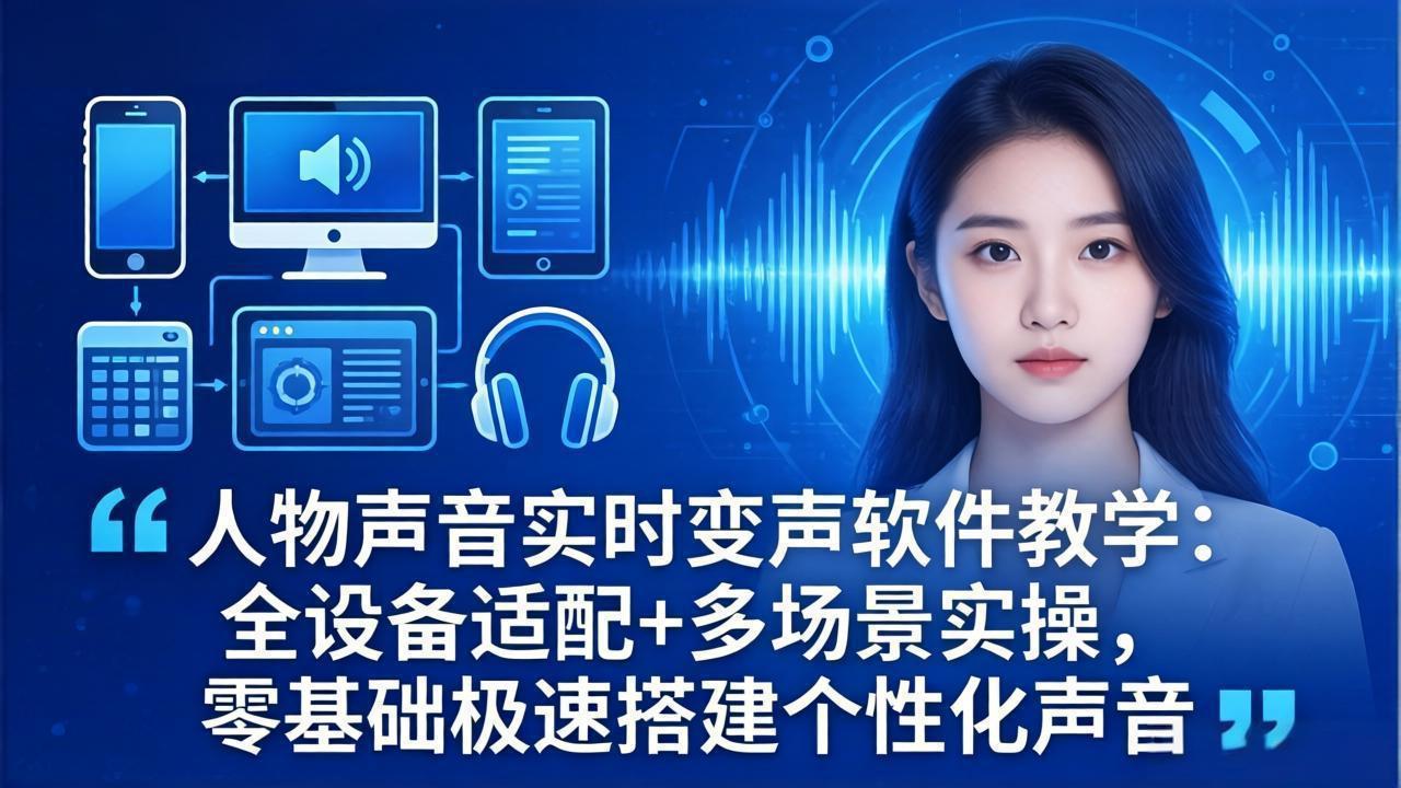 （18120期）人物声音实时变声软件教学：全设备适配+多场景实操，零基础极速搭建个性化声音-我爱项目网